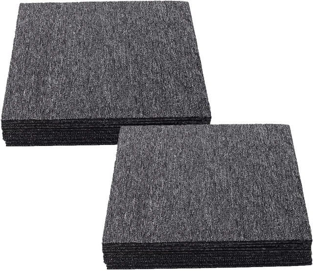 Uyoyous Pack of 20 Freely Splice Carpet Tiles with Tapes 50 x 50cm Commercial
