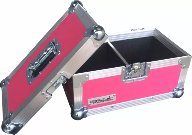 7" Single 200 Swan Flight Case Vinyl Record Box (Pink Rigid PVC) 2