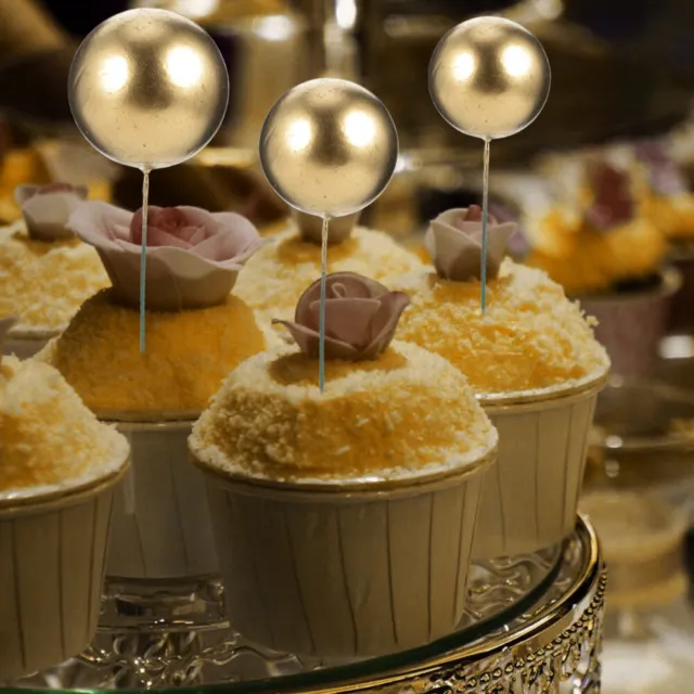 30 piezas Cupcake Topper Para Cumpleaños Cupcake Adornos Bola Espuma Decoraciones