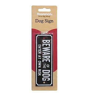 Beware Of The Dog Enter At  Own Risk Dog Warning Sign