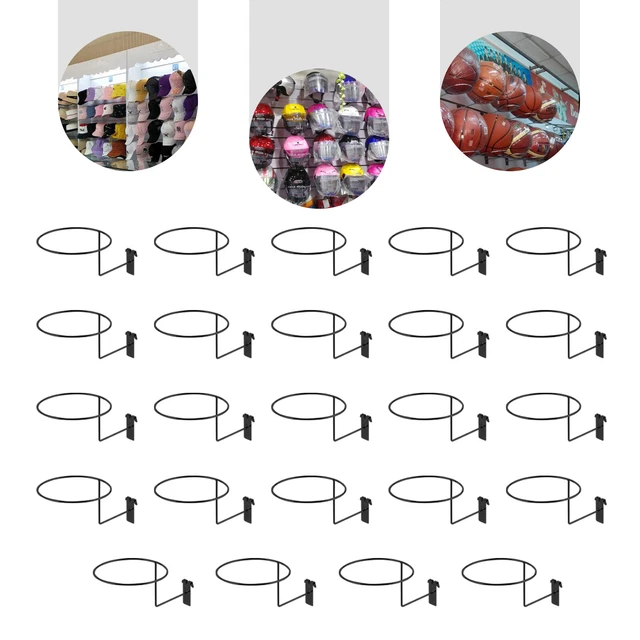 24x Hat Racks for Wire Grid Cap Head Wear Iron Display Hook Retail Store DIY