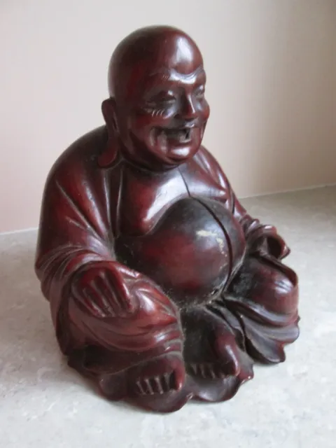 Antique / Vintage Chinese Carved Wood Buddha