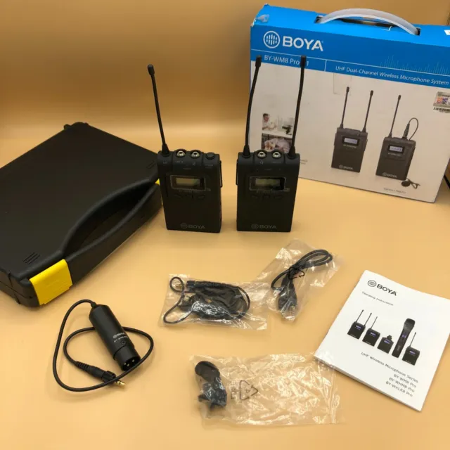 BOYA BY-WM8 Pro-K1 UHF Wireless Lavalier Microphone Kit for ENG Camcorers Camera
