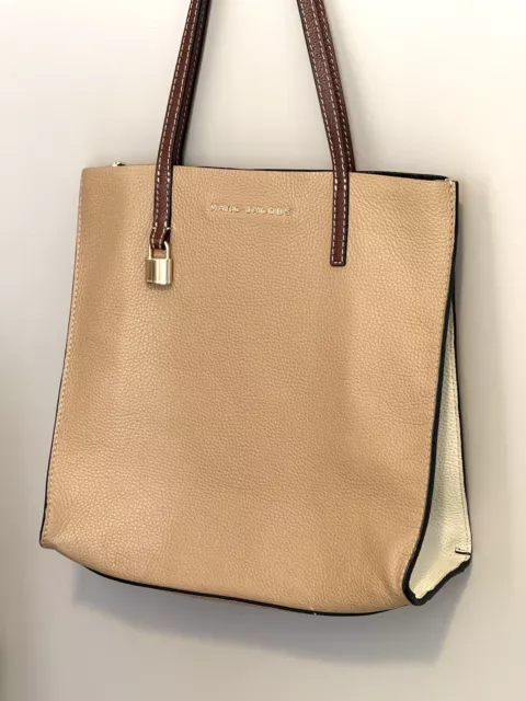 Marc Jacobs Grind Two Tone Leather Shopper Tote