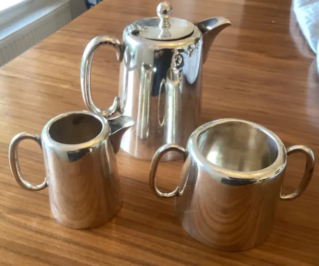 Hotelware EPNS A1 Teapot Milk Jug and Sugar Bowl