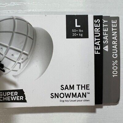 Bark Box Super Chewer "SAM THE SNOWMAN" Dog Toy for Dogs Size L - NEW 2