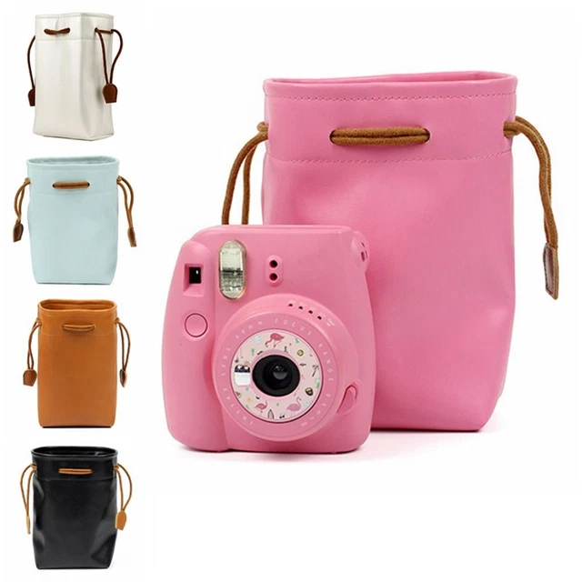 Funda protectora con cordón bolsa de almacenamiento de bolsillo con cordón para llevar cámara instantánea