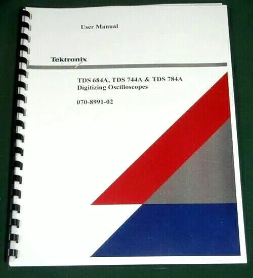 Tektronix TDS 684A TDS 744A TDS 784A User Manual: Comb Bound & Plastic Covers