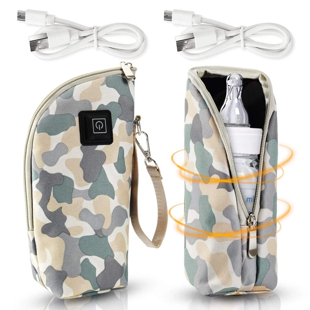 2 Pieces Portable Car Travel Bottle Warmer USB Milk Heat