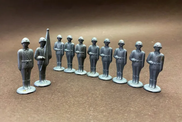 Vintage Metal Tin Toy Soldiers Miniatures USSR Soviet Union Russian Army Antique