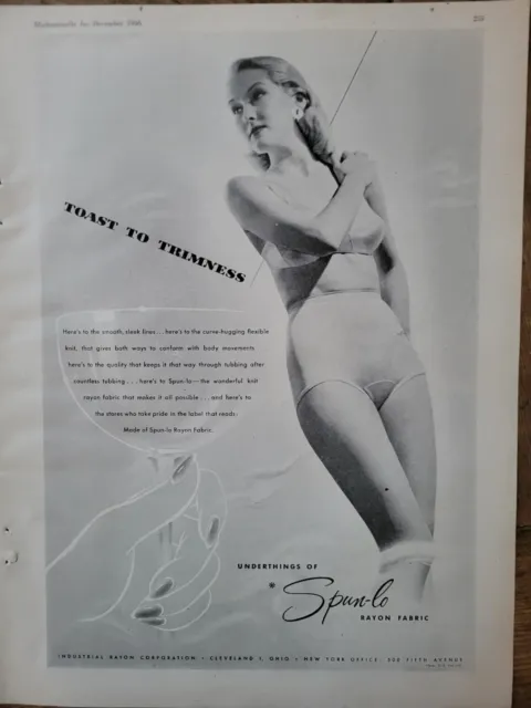 1950 Spun-lo womens panties underwear bra vintage fashion ad