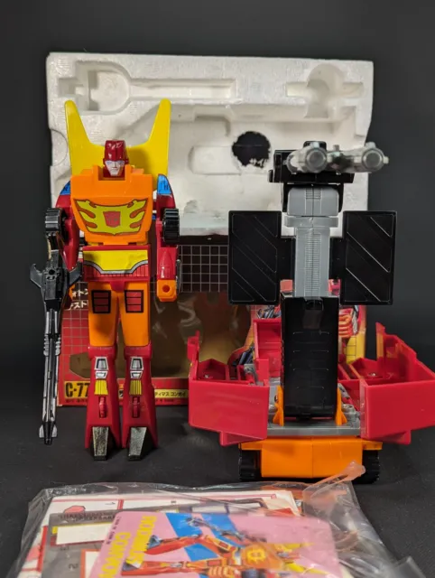 Transformers G1 Rodimus Prime Convoy complete Takara C-77 VINTAGE Box Paperwork