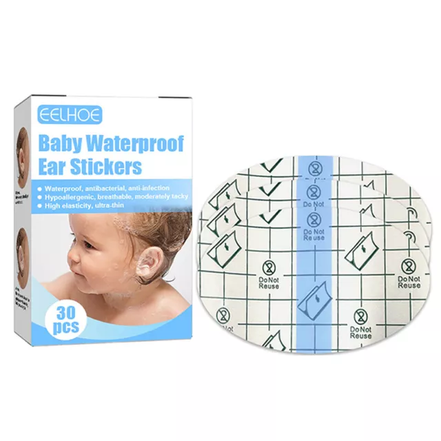 30 Pcs Infant Waterproof Ear Sticker For Household Washroom Newborn Nursing