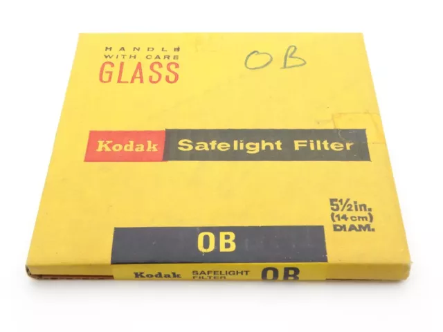 Kodak OB Safelight Filter (Yellow) - 5½in Diameter - Boxed and Unused