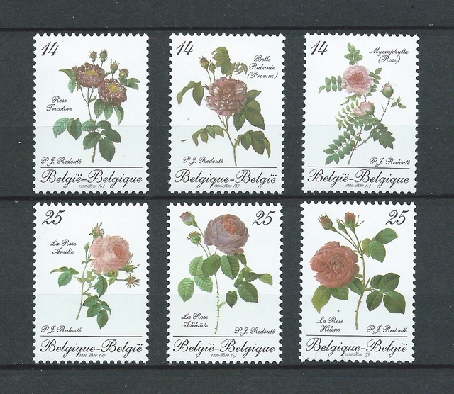 BELGIË BELGIQUE - 1990 YT 2370 à 2375 FLEURS - TIMBRES NEUFS** MNH LUXE
