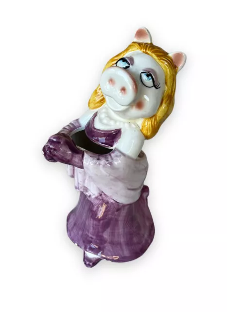 MISS PIGGY Ceramic Vase Sigma Taste Setter 80s Vintage Collectors Muppet Rare