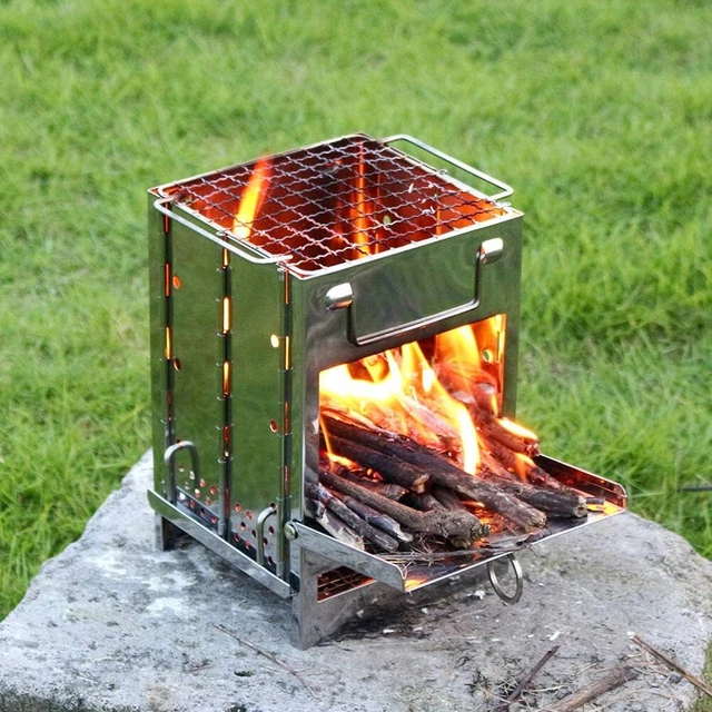 Holzkohlegrill Grillwagen BBQ Grill Camping Gartengrill Kompaktgrill Reisegrill