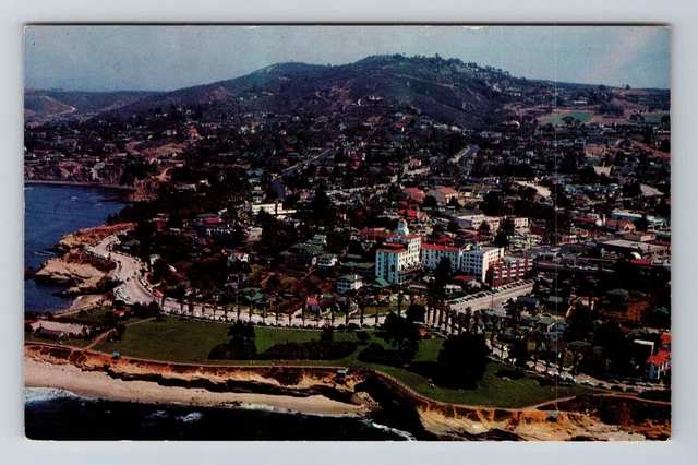 La Jolla CA- California, Aerial Scenic View Area, Vintage Postcard