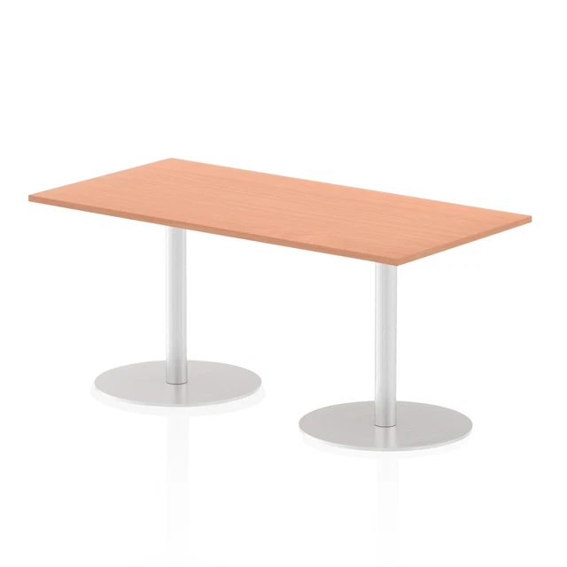 Dynamic Italia 1600 X 800Mm Poseur Rectangular Table Beech Top 725Mm High Leg IT