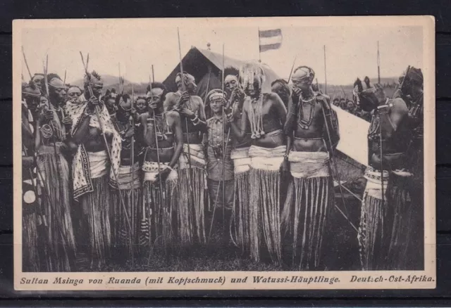 H569) AK Ansichtskarte Kolonie DOA Deutsch-Ostafrika Sultan Msinga von Ruanda