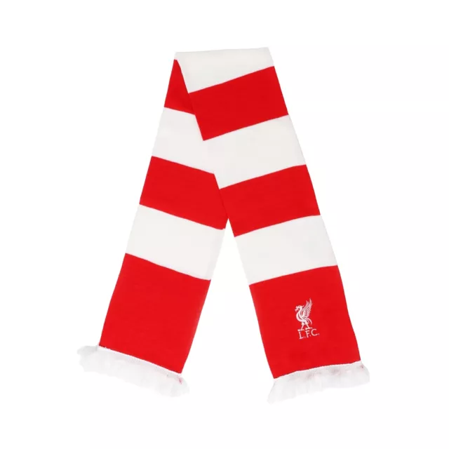 Liverpool FC Scarf Red White Bar scarf with embroidered logo - Official Merch