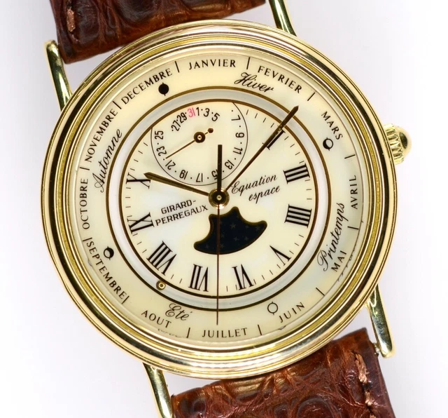 CALENDARIO PERPETUO ORO 18k Girard Perregaux Equation Espace 34 mm