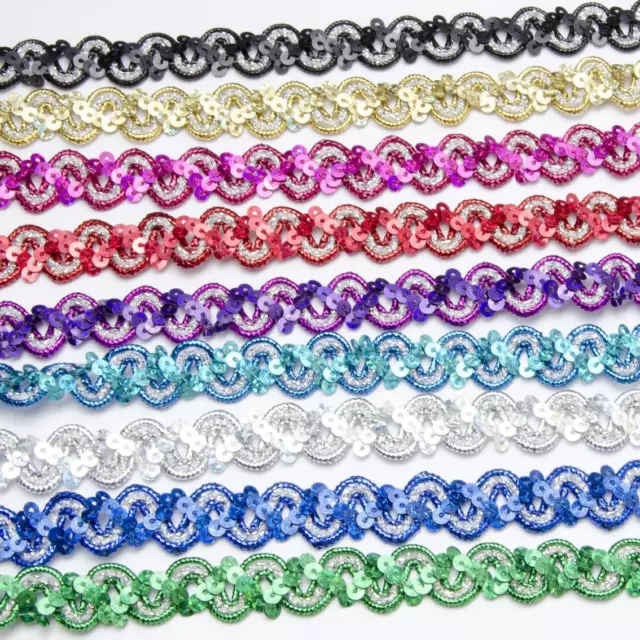 15mm Holographic Sequin Braid Trim