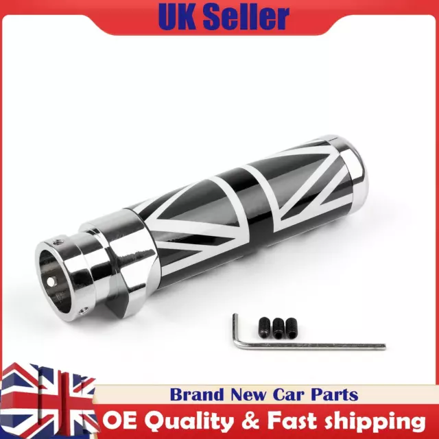 1Pcs For Mini Cooper Black Union Jack Handle Hand Brake Emergency Cover Trim UK