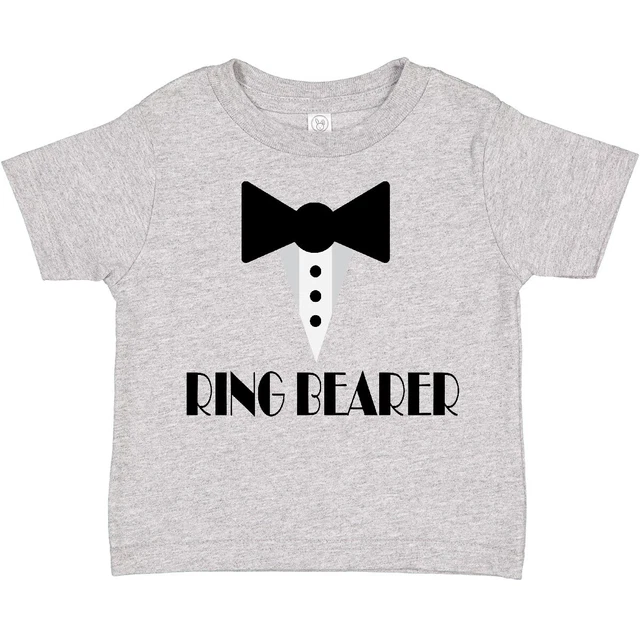 Inktastic Ringbearer Mock Tux Wedding Tuxedo Toddler T-Shirt Ring Bearer Party