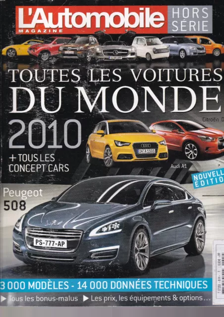 L'automobile Magazine Hs N°08 - Toutes Les Voitures Du Monde 2010 + Concept Cars