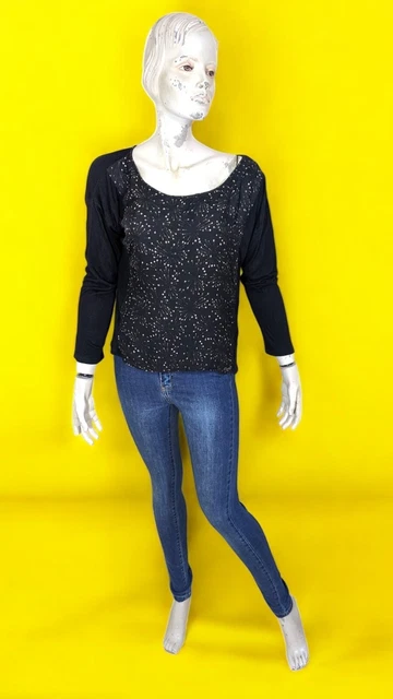 Tunique Noire DDP Taille 34 En Coton - Manches Longues, Occasion Très Bon état