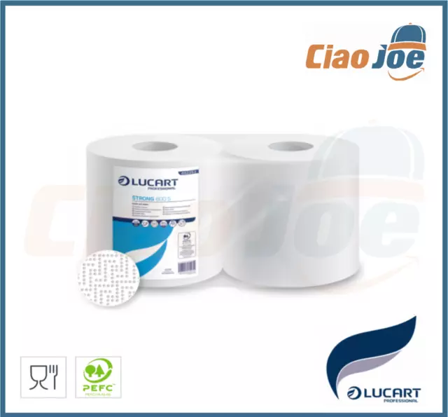 2 Rollos De Papel Lucart 800S Automne En Celulosa Pura Bobina Rollo