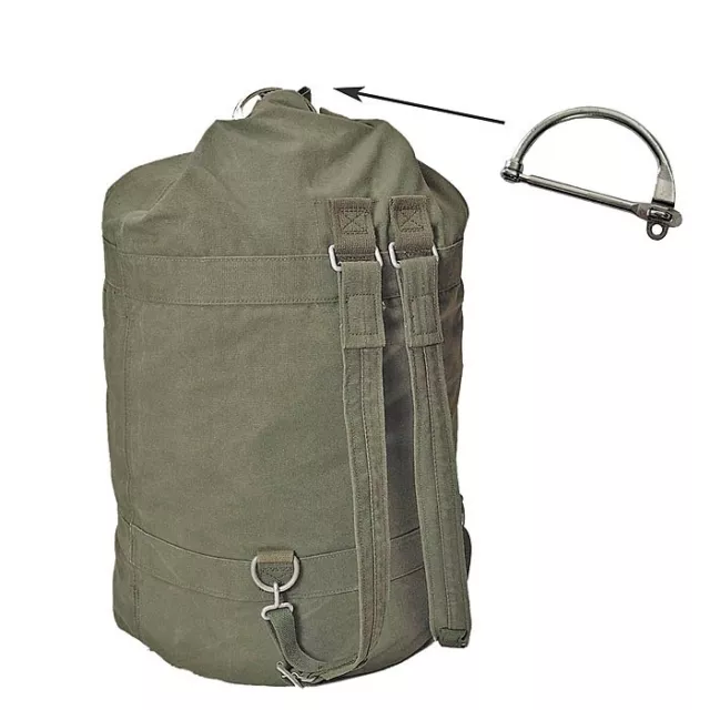 Original Bundeswehr BW Seesack mit Verschlussbügel oliv 120L Tranporttasche,