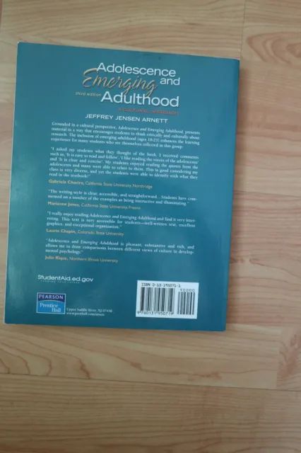 Adolescence and Emerging Adulthood: A Cultural Approach 3rd Arnett Sehr gut!! 2