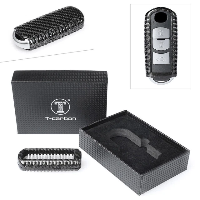 1Pc Black Carbon Fiber Car Auto Remote Key Case Shells For Mazda 3 6 CX-7 MX-5