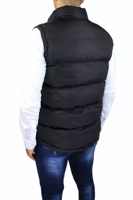 Giubbotto Smanicato Uomo Diamond Casual Nero Invernale Piumino Giacca A Gilet 2