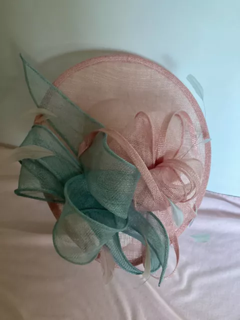wedding hat Fascinator/ Hatinator Mother Of The Bride Pink And Blue