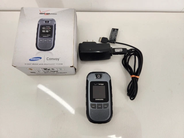 Samsung Convoy DARK GRAY Verizon Flip Phone Military Grade SCH-U640 3G