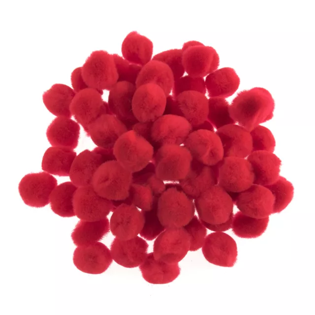 Trimits Pom Poms 1.3cm Red - Pack of 100