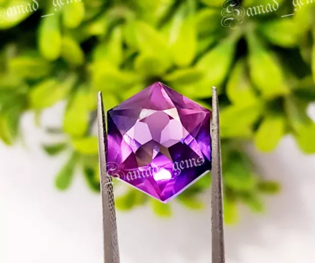 Certified 9.50 Ct+ Natural Ceylon Purple Blue Sapphire Fancy  Cut loose Gemstone