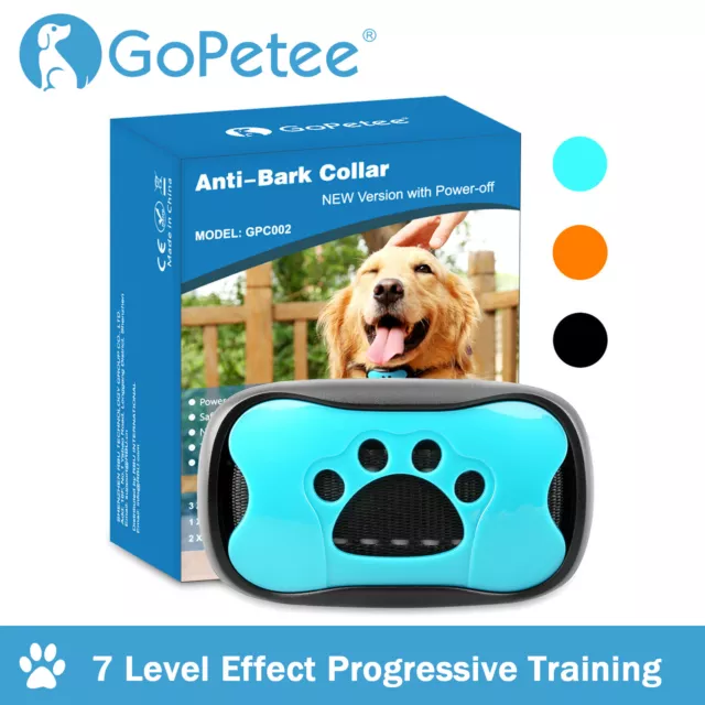 7 Levels Anti Bark Collar Stop Dog Barking Sound&Vibration S/M/L Dogs Adjustable