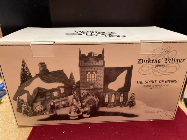 Dept 56 Dickens Village Start a Tradition 58322 The Spirit of Giving  Set of 13