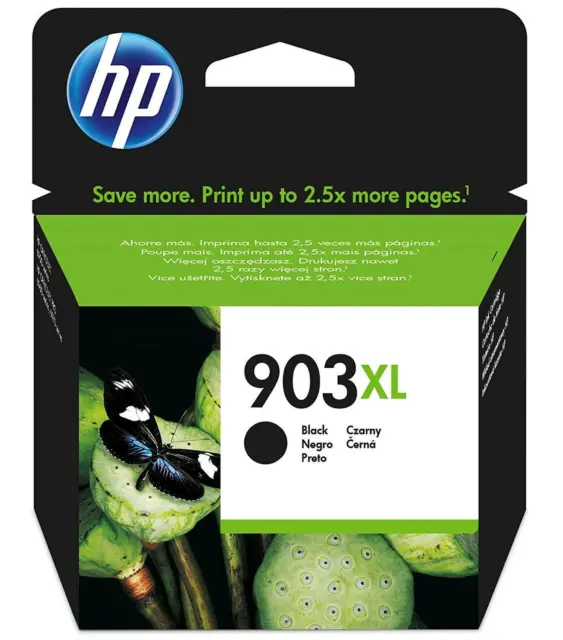 HP 903XL / T6M15AE Inkjet NERO / getto d'inchiostro Cartuccia originale 903 vers