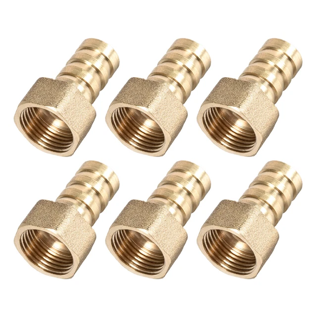 Tuyau Raccord Connecteur Adaptateur 12mm Barbelé x G3/8 Femelle Tube 6Pcs