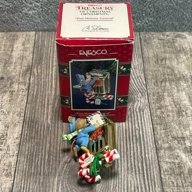 ENESCO CHRISTMAS ORNAMENT: POST-MOUSTER GENERAL MOUSE MAILMAN NEW #4 in SERIES