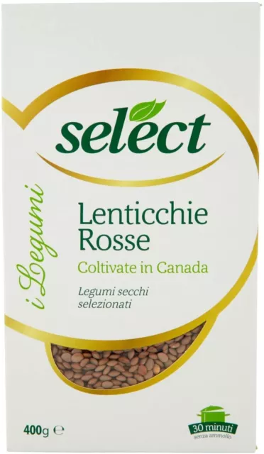 Select - Lenticchie, Rosse - 6 pezzi da 400 g [2400 g]