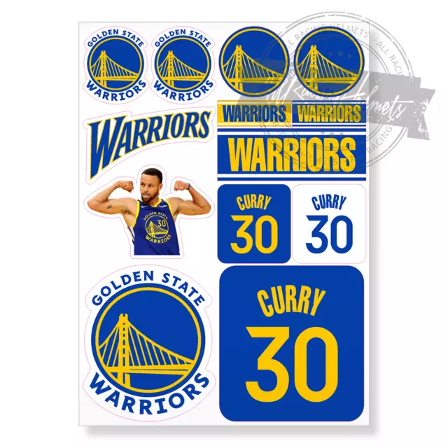 Stephen Curry 30 Golden State Sticker Basketball Decals NBA Truck Laptop  Glass