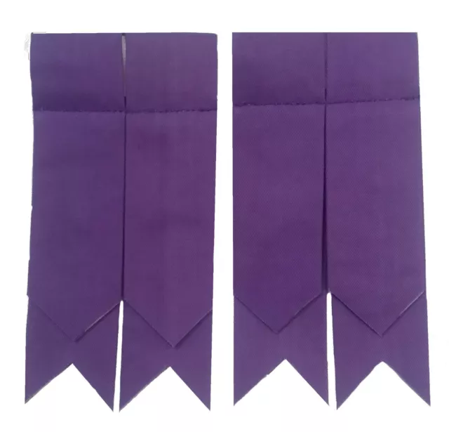 Kilt Écossais Tuyau Chaussettes Flashes Uni Violet Couleur Jarretière