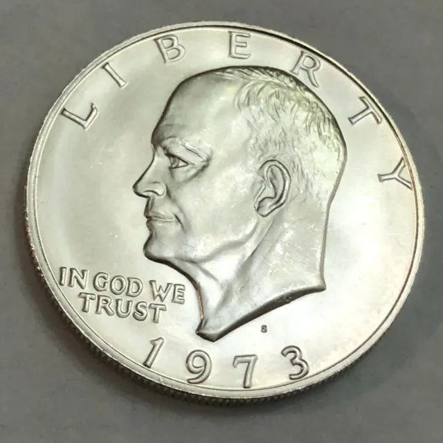 1973-S 40% silver gem BU Eisenhower IKE dollar.  #2