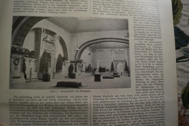 1903 Bauverwaltung 63 Berlin Kunstausstellung Festsaal / Goslar Kaiserhaus